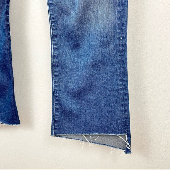 MOTHER The Insider Crop Step Fray Hem Blue Moon Jeans Sz 29 - Picture 5 of 10